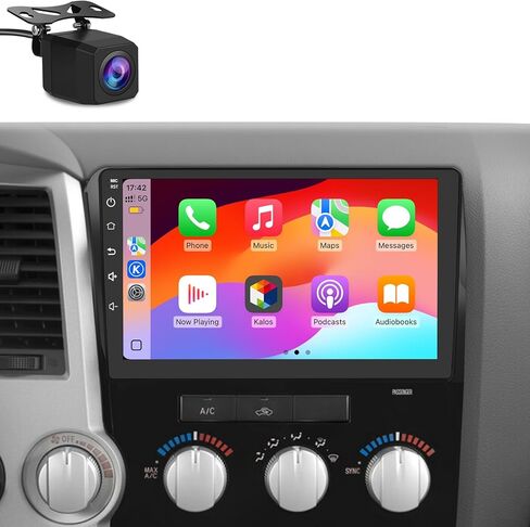 Android 13 Car Radio Stereo for Toyota Tundra 2007-2013 Toyota Sequoia 2008-2018 with 2G RAM 64G ROM Wireless Carplay Android Auto, 10-inch Touch Screen Head Unit, GPS Bluetooth in Kuwait