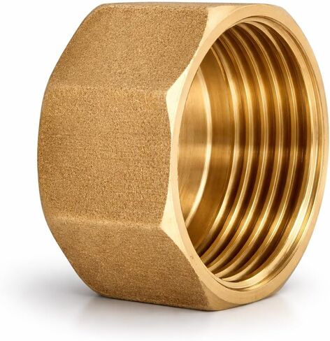 Pipe Cap Lid 1" Female Brass Pipe Cap NPT 1 inch Female Pack of 1 in Kuwait
