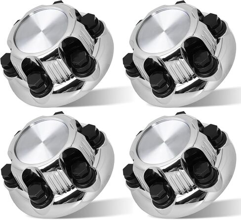 (مجموعة من 4) أغطية مركزية للعجلات من الكروم 6 عروات متوافقة مع مجموعة مختارة من الشاحنات والشاحنات مقاس 16 بوصة - استبدال 16 بوصة و17 بوصة 1999-2012 1571237 15067578 560-05129 in Kuwait