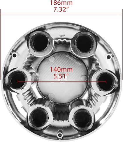 (مجموعة من 4) أغطية مركزية للعجلات من الكروم 6 عروات متوافقة مع مجموعة مختارة من الشاحنات والشاحنات مقاس 16 بوصة - استبدال 16 بوصة و17 بوصة 1999-2012 1571237 15067578 560-05129 in Kuwait