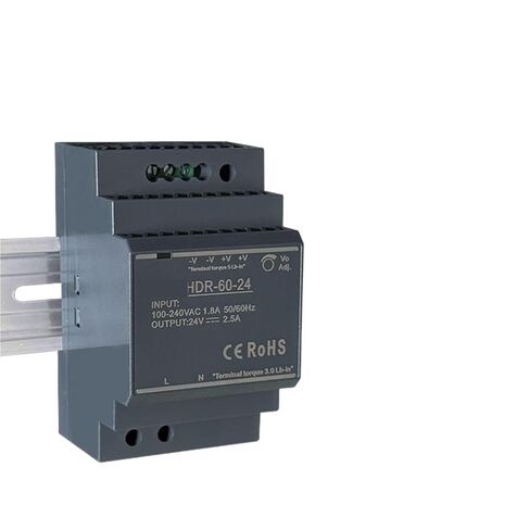 1pcs 60W Ultrathin Switching Power Supply 5V 12V 24V HDR DIN Rail Mounting Transformer(HDR-60-24V 2.5A) in Kuwait