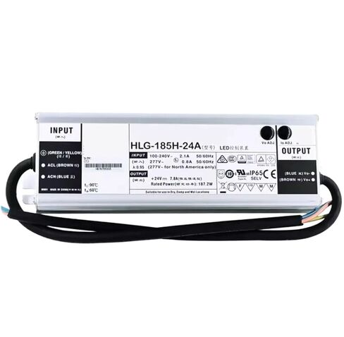 1pcs LED Power Supply HLG-185H-12A HLG-185H-15A HLG-185H-20A HLG-185H-24A HLG-185H-36A HLG-185H-42A HLG-185H-48A(HLG-185H-48A) in Kuwait