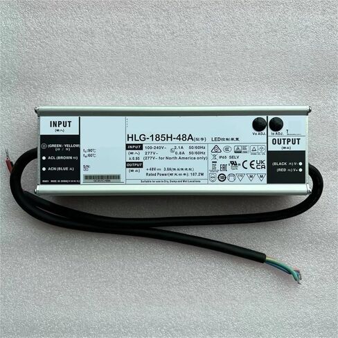 1pcs LED Power Supply HLG-185H-12A HLG-185H-15A HLG-185H-20A HLG-185H-24A HLG-185H-36A HLG-185H-42A HLG-185H-48A(HLG-185H-48A) in Kuwait