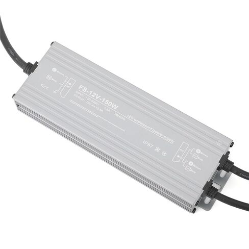 1pcs AC110-240V to DC12V/24V Switching Power Supply Lighting Transformer 60W 100W 150W Aluminum Outdoor IP67 Waterproof for LED(60W,DC 24V) in Saudi Arabia