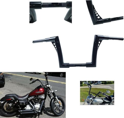 SZRHPW Bold Strong Style 10" Rise 1-1/2" Fat Ape Hangers Handlebar fit For Harley Softail FLST FXST Custom Sportster XL Touring Road King in Saudi Arabia