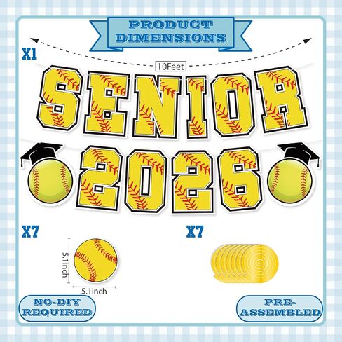 لافتة الكرة اللينة لكبار السن 2026 - لا توجد ديكورات ليلية لكبار السن من لوازم الحفلات الرياضية لهدايا لاعبي الكرة اللينة in Kuwait