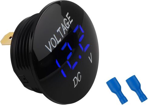 Volt Meter 12 Volt,LED Digital Display Car Battery Voltage Meter with 2PCS Insulated Terminals for Monitoring Batteries Voltage Status,Universal Battery Meters 12V for Car in Saudi Arabia