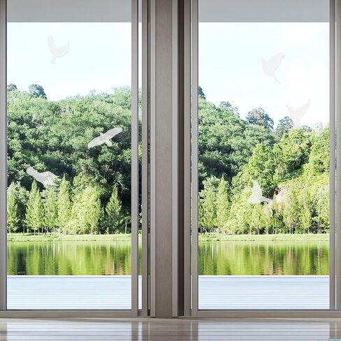 16PCS Window Decals for Bird Strikes, Anti-Collision Bird Clings for Glass Windows, Hummingbird Window Strike Prevention Stickers Films, Birds Deterrents for Outside, Glass Decorations in Kuwait