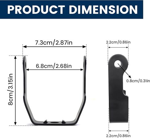 jose2015 دراجة نارية أضواء تصاعد قوس ، دراجة نارية الضباب دعامة إضاءة سهلة التركيب H5006 تصاعد بين قوسين أسود 2 قطعة in Kuwait