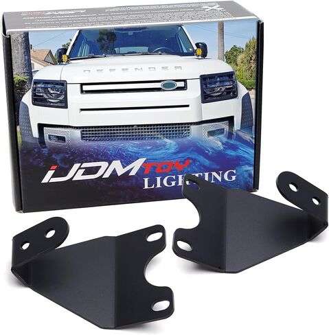 iJDMTOY غطاء محرك السيارة مصنوع من الفولاذ عالي التحمل ومفصل على عمود LED لإضاءة الخندق متوافق مع Land Rover 2020-up Defender L663 in Kuwait