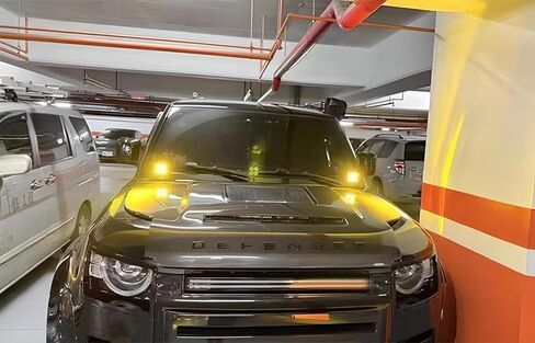 iJDMTOY غطاء محرك السيارة مصنوع من الفولاذ عالي التحمل ومفصل على عمود LED لإضاءة الخندق متوافق مع Land Rover 2020-up Defender L663 in Kuwait