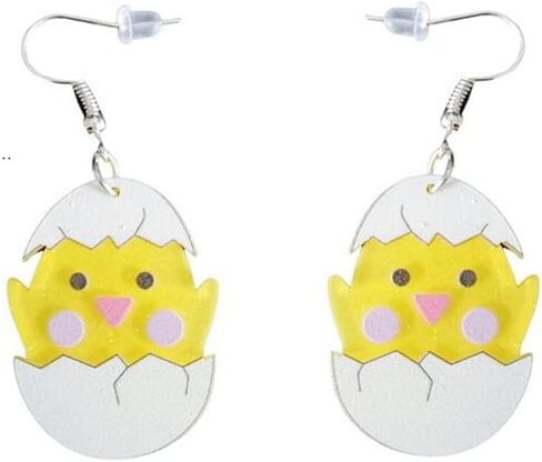 Cute Funny Easter Bunny Stud Earrings Lightweight Acrylic Happy Easter Gnome Egg Carrot Drop Earrings Rabbit Dinosaur Dangle Earrings for Women Girls Holiday Jewelry Gifts in Saudi Arabia