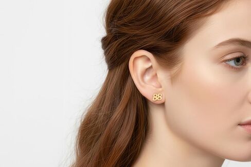 Lucky Number Earrings - Personalized Number Earrings - 14k Gold Numeral Studs - Couples Jewelry in Saudi Arabia
