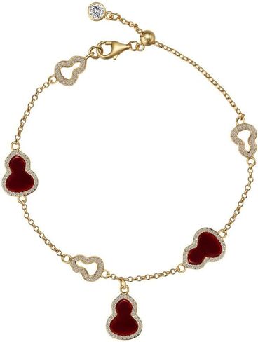 18K Gold Plated 925 Sterling Silver Bracelets for Women, Fashion Link Bracelets Trendy Silver Jewelry with Exquisite Jewelry Box in Saudi Arabia