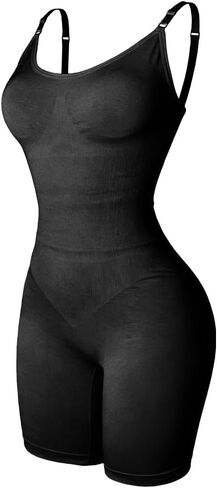 Plus Size Women's One-Piece Shapewear Bodysuit - Adjustable Straps, Tummy Control Waist Trainer & Seamless Butt Lifter in Saudi Arabia