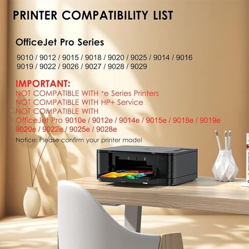 962XL Ink Cartridges Compatible for HP 962XL Ink Cartridges Combo Pack for HP OfficeJet Pro 9010 Series, 9020 9015 9018 9025 9012 9014 9016 9019 9022 9026 Printer, 4 Pack in Kuwait