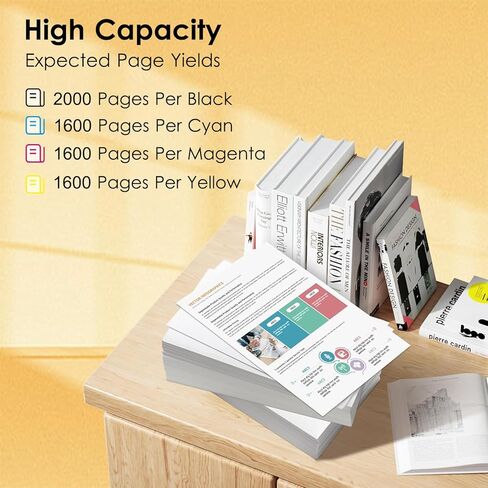 962XL Ink Cartridges Compatible for HP 962XL Ink Cartridges Combo Pack for HP OfficeJet Pro 9010 Series, 9020 9015 9018 9025 9012 9014 9016 9019 9022 9026 Printer, 4 Pack in Kuwait