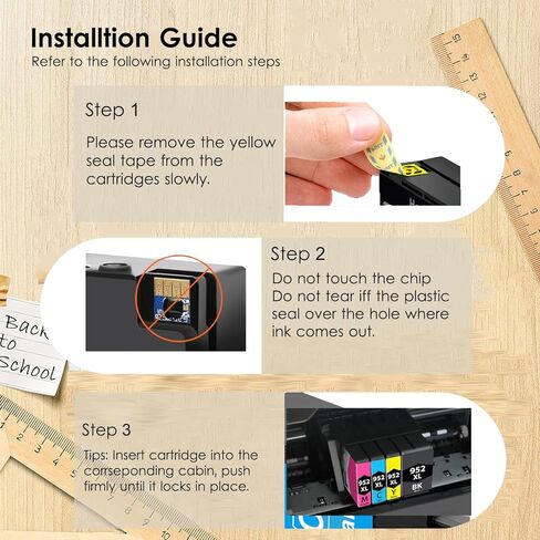 962XL Ink Cartridges Compatible for HP 962XL Ink Cartridges Combo Pack for HP OfficeJet Pro 9010 Series, 9020 9015 9018 9025 9012 9014 9016 9019 9022 9026 Printer, 4 Pack in Kuwait