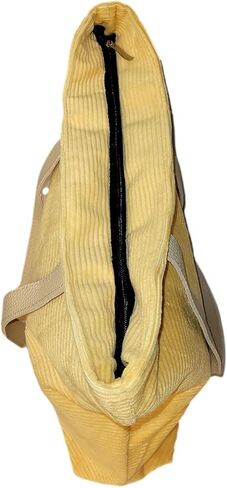 SONA G DESIGNS Personalized Embroidered Personalized Tote with Monogram - Zipper Closure Corduroy Bag for Women in Saudi Arabia