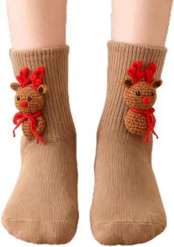 جوارب ثلاثية الأبعاد متماسكة على شكل حيوانات، جوارب لطيفة على شكل حيوانات للنساء، جوارب عناق عناق للحيوانات المضحكة الإبداعية، جورب على الأرض للهدايا in Kuwait