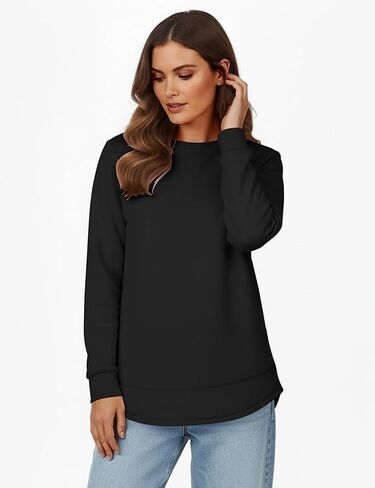 Sweatshirt for Women Fleece Long Sleeve Crewneck Sweatshirt in Saudi Arabia