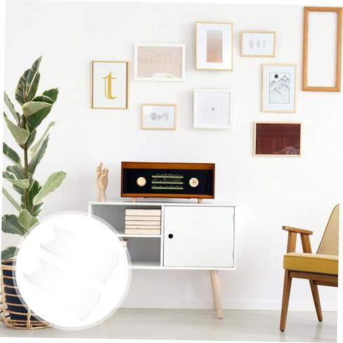 Tofficu 2pcs Multi-Purpose Transparent Acrylic Wall-Mounted Book Rack for Home Office Stylish Storage for Books Photos and Collectibles in Saudi Arabia