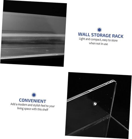 Tofficu 2pcs Multi-Purpose Transparent Acrylic Wall-Mounted Book Rack for Home Office Stylish Storage for Books Photos and Collectibles in Saudi Arabia