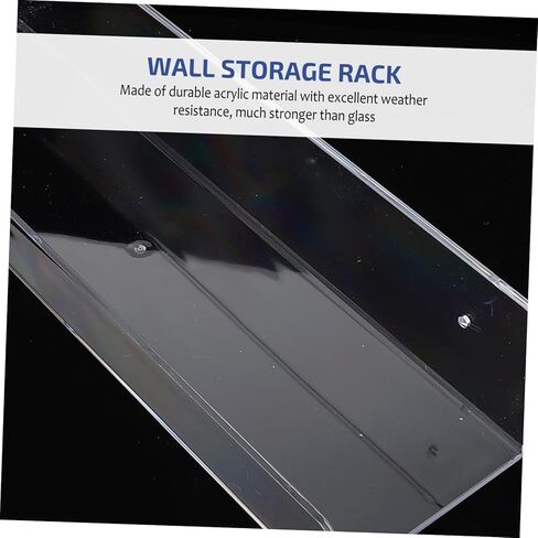 Tofficu 2pcs Multi-Purpose Transparent Acrylic Wall-Mounted Book Rack for Home Office Stylish Storage for Books Photos and Collectibles in Saudi Arabia