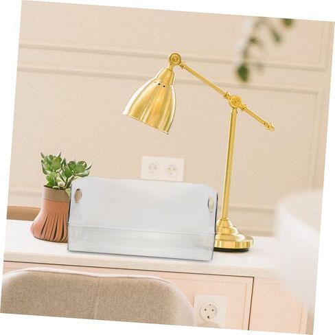 Lurrose 1Pc Transparent Multipurpose Acrylic Book Organizer Container for Home Office Classroom Large Storage Box for Books Magazines Newspapers and Documents in Saudi Arabia