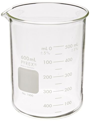 Pyrex Griffin Low Form 600mL Beaker, Graduated, 3/pk in Kuwait