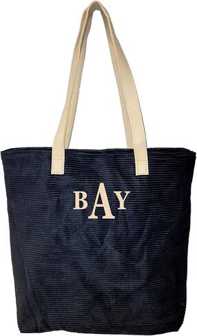 SONA G DESIGNS حقيبة يد مطرزة مخصصة مع حرف واحد فقط - حقيبة سروال قصير بسحاب للإغلاق للنساء in Kuwait