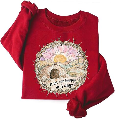 Empty Tomb Easter Sweatshirt A Lot Can Happen in 3 Days Sweatshirt Christian Jesus Sweatshirts in Saudi Arabia