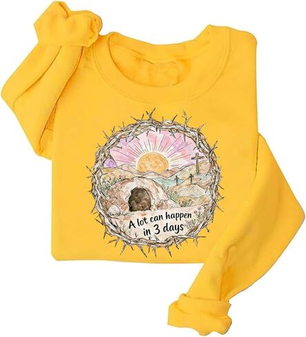 Empty Tomb Easter Sweatshirt A Lot Can Happen in 3 Days Sweatshirt Christian Jesus Sweatshirts in Saudi Arabia