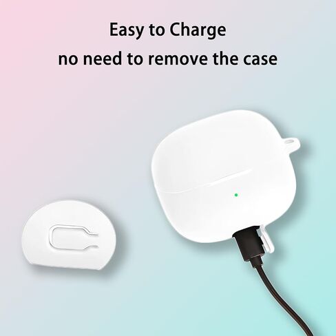 حافظة متوافقة مع سماعات الأذن Baseus Bass BP1 Pro، غطاء حافظة من السيليكون الناعم مع طقم تنظيف وغطاء واقٍ مقاوم للصدمات مع سلسلة مفاتيح ملحقات حلقة تسلق (أسود) in Kuwait