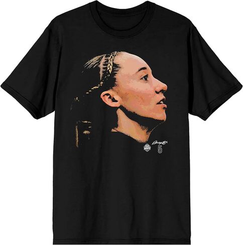 WNBPA Paige Bueckers Head Adult Black Crew Neck Short Sleeve T-Shirt in Saudi Arabia