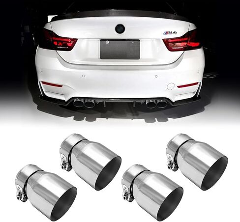 4-Pack Stainless Steel Exhaust Tips for BMW F87 M2 F80 M3 F82 F83 M4 F10 M5 F12 F13 F06 M6 Stock Exhaust Tailpipe Tip (2011-2021) in Saudi Arabia