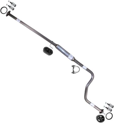 Exhaust Resonator Pipe Compatible with Honda Civic 1996-2000 1.6L | Stainless Steel | Northeastern Exhaust | Free Clamp, Gaskets, Hangers and Spring Bolt Kit Included | Direct-Fit in Saudi Arabia