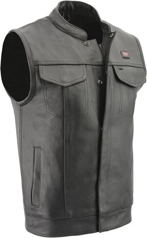 Milwaukee Leather Men's Zipper Front Vest with Heated Technology (Battery Pack Included) in Saudi Arabia
