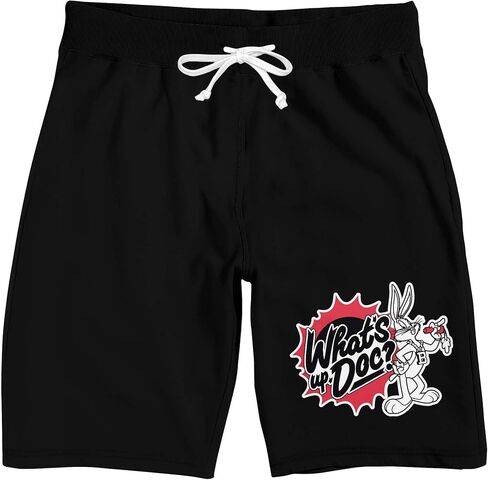 Looney Tunes Bugs Bunny What's up Doc Men's Black Sleep Pajama Shorts in Saudi Arabia