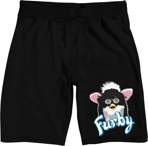 Furby Retro Logo Men's Black Sleep Pajama Shorts in Saudi Arabia