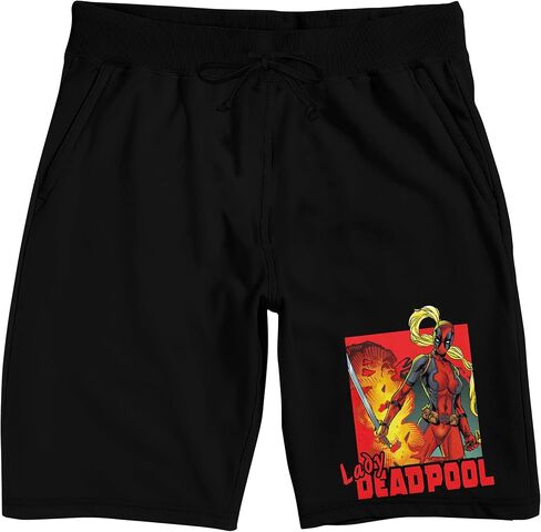 شورت بيجامة نوم أسود للرجال من Bioworld Deadpool Lady Deadpool in Saudi Arabia