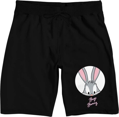 Bioworld Looney Tunes Bugs Bunny Men's Black Graphic Sleep Shorts in Saudi Arabia