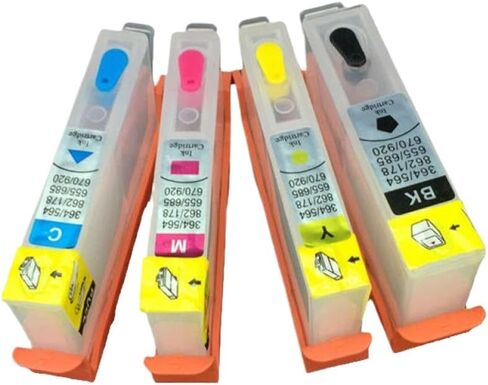 655 خراطيش حبر قابلة لإعادة الملء مع شريحة ARC دائمة متوافقة مع نماذج الطابعة Deskjet Ink Advantag 3525 4525 4615 4625 5525 6520 in Saudi Arabia