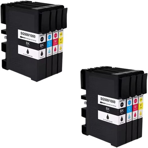 Sublimation Ink Cartridge with Chip Plug and Play Compatible with Printer Models SG500 SG1000 for Part Number SG500 SG1000(2SET) in Saudi Arabia