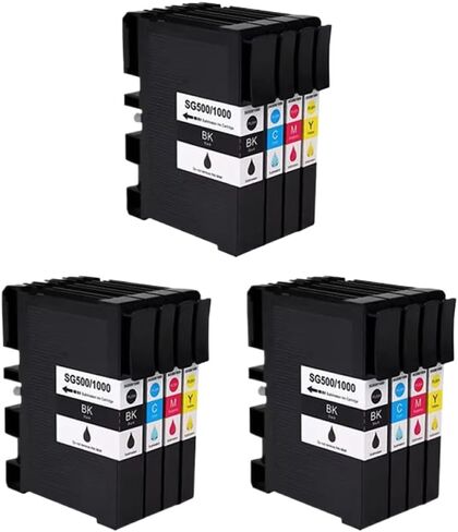 Sublimation Ink Cartridge with Chip Plug and Play Compatible with Printer Models SG500 SG1000 for Part Number SG500 SG1000(2SET) in Saudi Arabia