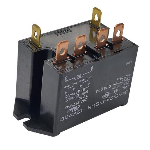مرحل 841-S-2A-F-C1-H 12VDC/ 277VAC 25A 6 دبابيس مرحل للأغراض العامة مع غطاء ذو ​​حواف DPDM in Saudi Arabia