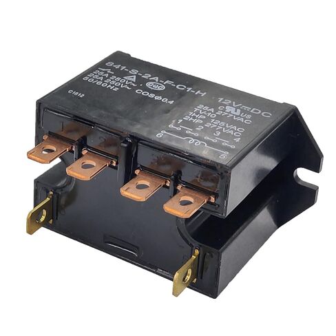 مرحل 841-S-2A-F-C1-H 12VDC/ 277VAC 25A 6 دبابيس مرحل للأغراض العامة مع غطاء ذو ​​حواف DPDM in Saudi Arabia