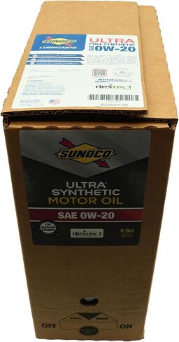SUNOCO 5793-006 (5793) زيت محرك اصطناعي بالكامل 0W-20 - API SQ/ILSAC GF-7A - معتمد من dexos1™ - حقيبة داخل الصندوق سعة 6 جالون in Kuwait