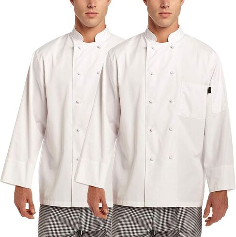 Chef Code 2-PACK Francesco Classic Chef Coat with Cloth Knot Buttons in Saudi Arabia