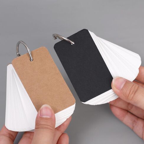 3pack Portable 100Sheets/book Memo Pad Blank Notepad Loose-Leaf Notebook with Binder Ring for Stationery Office Supply,4 * 7cm (Brown) in Saudi Arabia